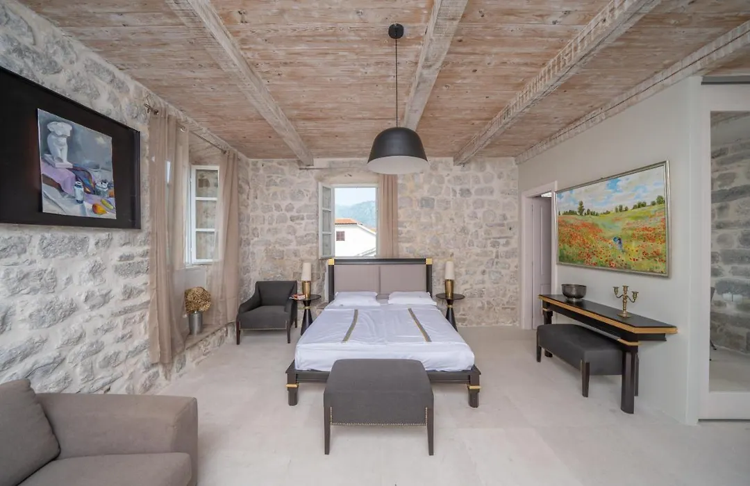 Villa Burovic Historic Beachfront Stone House Perast-1