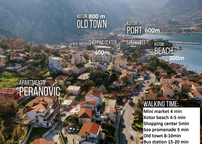 Kotor Hotels for Romantic Getaway near Kotor Old City